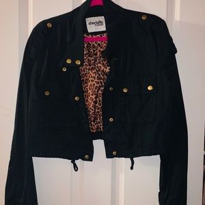 Black crop jacket